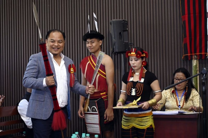 H Tovihoto Ayemi gracing the Dimapur Sumi Council golden jubilee celebration on November 29 last. 