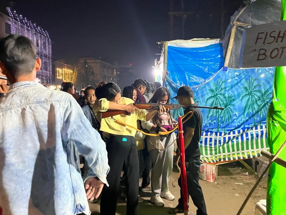 Citizens enjoying the night carnival at Duncan Basti, Dimapur on December 13, organised by the Dimapur Japukong Senso Telongjem. (Morung Photo)