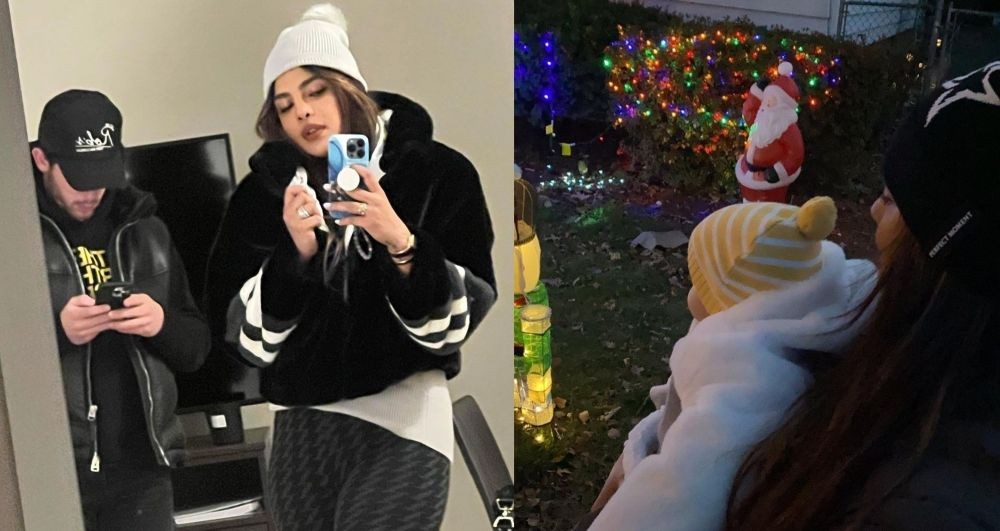 Priyanka Chopra Jonas takes daughter Malti out to show Christmas lights.(photo:Instagram)