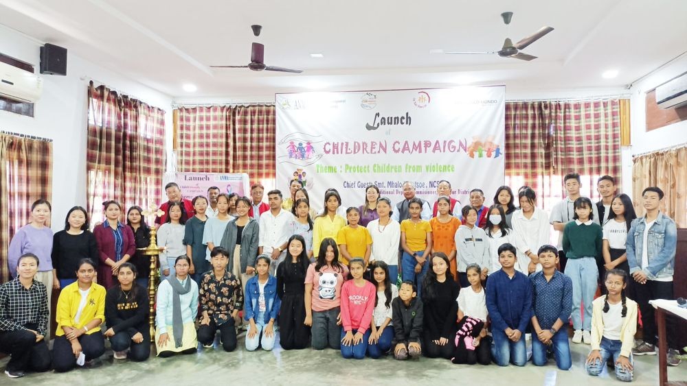 Participants during the launch of Child Friendly Dimapur, AIDA children’s campaign on December 1.