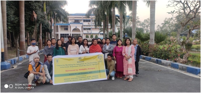 Participants of the inter-state exposure trip organised by KVK Peren.