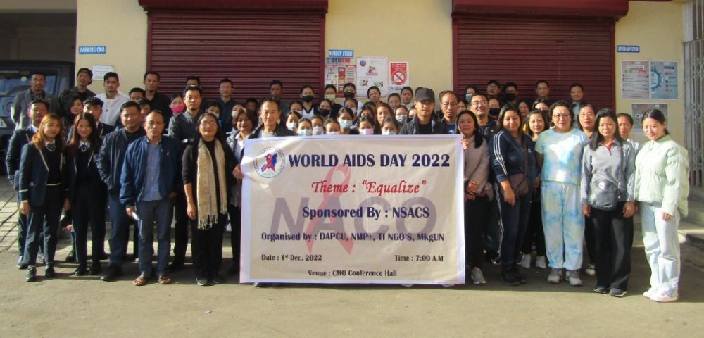 Participants of the marathon organised by Rajeshwari Karuna School, Tuli to commemorate World AIDS Day on December 1.