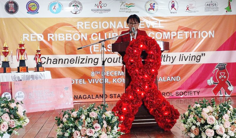 Dr Akuo Sorhie, Project Director, NSACS delivering the keynote address during the Regional Level Red Ribbon Club Quiz Competition (East Zone) on December 8.