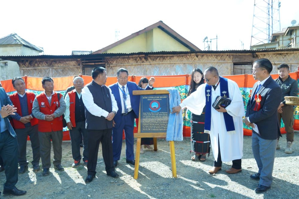Minister Kaito and others during the SLB Platinum Jubilee celebration in Zunheboto on December 13.