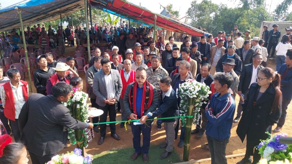 Nagaland Health Minister, Pangnyu Phom inaugurating the Yongphang Sub-Centre.