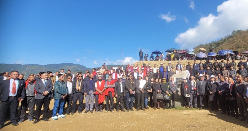 Vevoyi WD Vadeo and others during the opening ceremony of the golden jubilee celebration of UKYO on December 12. (Morung Photo)
