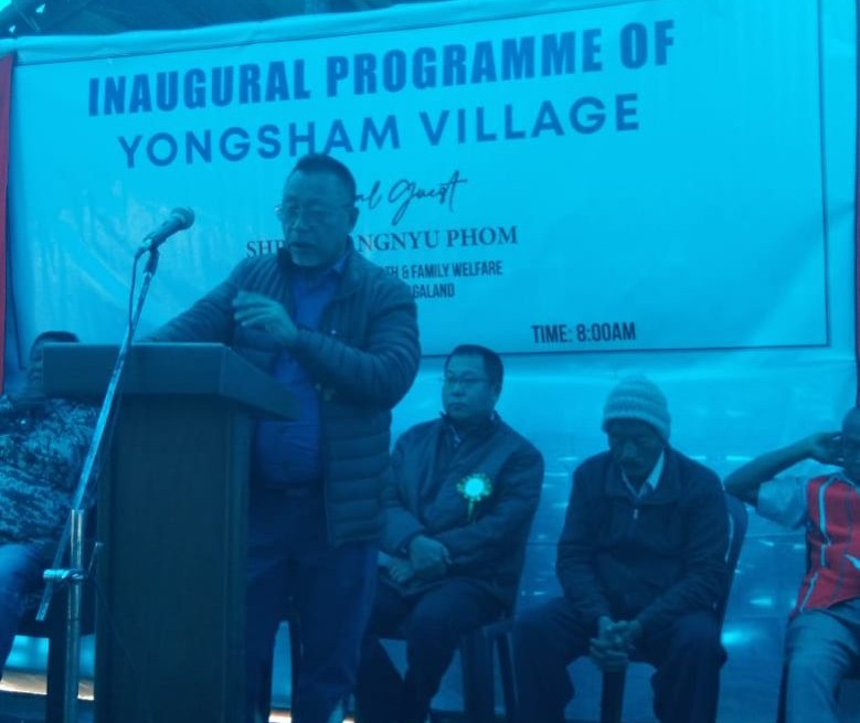 Minister Pangnyu inaugurated Yongsham village under Longleng district on December 16. (DIPR Photo)