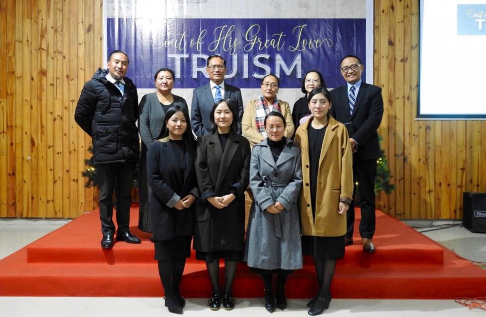 Members of TRUISM with Rev Dr Zelhou Keyho and others during the album release on December 13.