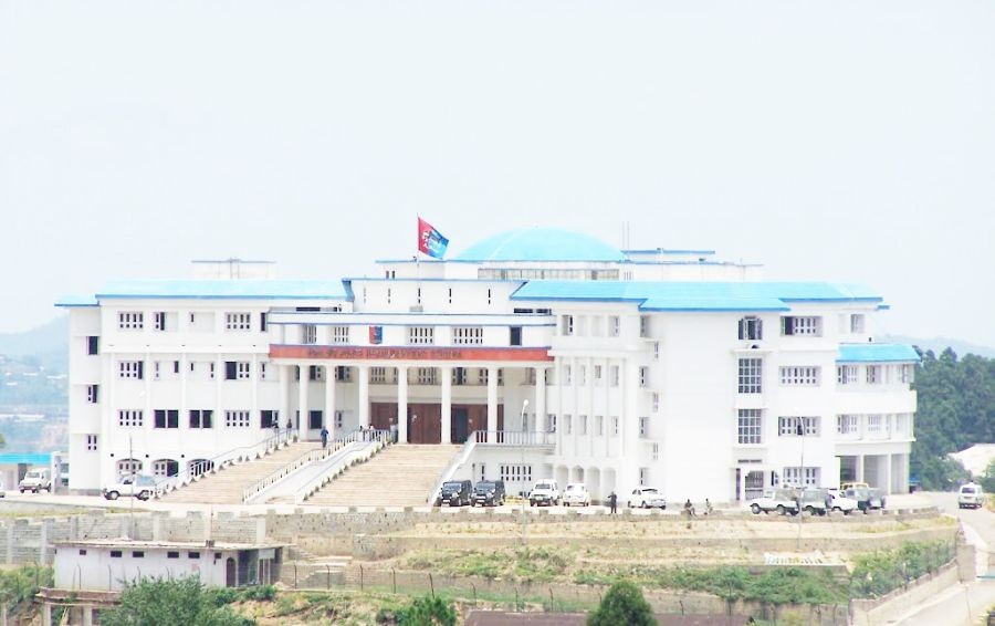 A view of the Nagaland Police Headquarters, Kohima.