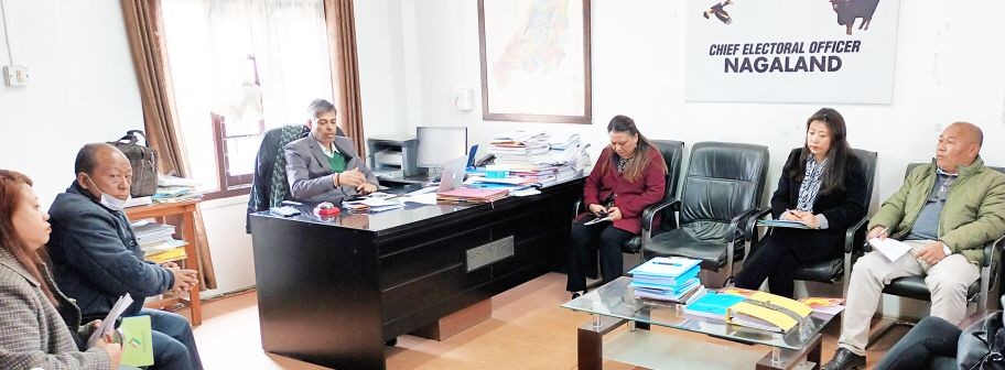 State Level Media Certification and Monitoring Committee meeting held under the chairmanship of CEO, Nagaland, V Shashank Shekhar, IAS on January 27.