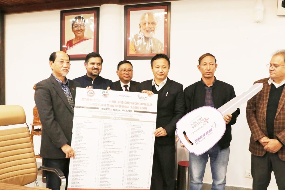 Nagaland Chief Minister Neiphiu Rio along with other dignitaries during the launch of the project in Kohima on January 13. (Morung Photo)