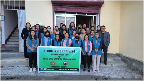 Trainers and monitoring team along with the ANMs and ASHAs during the HBYC urban block training held from January 9 to 11.