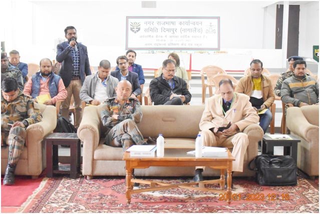 Chairman, Colonel TT Jamir, Commanding Officer, No 2 Training Battalion, Assam Rifles Training Centre & School addressing the TOLIC members.