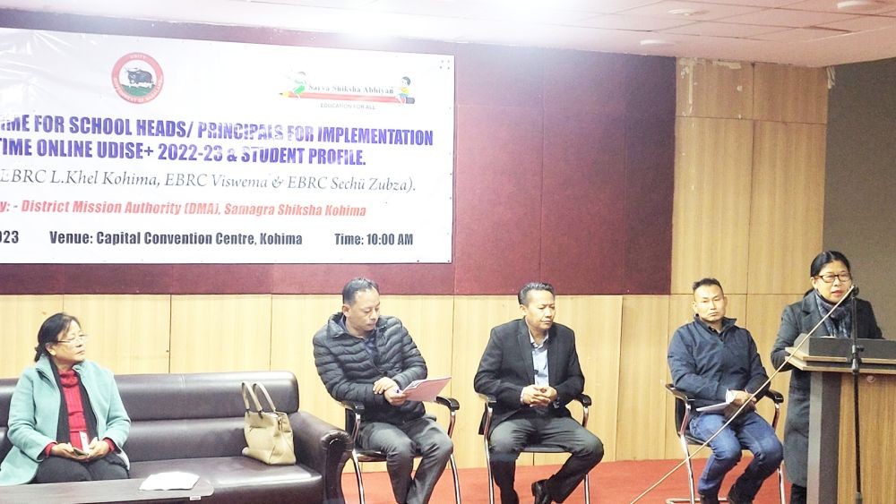 Kohima DEO Emilo Patton speaking at the inaugural session on January 20. (Morung Photo)