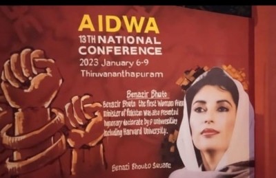 Kerala BJP slams Left over Benazir Bhutto's picture in AIDWA poster
