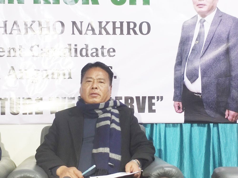 Independent candidate from 8th Western Angami and sitting MLA, Keneizhakho Nakhro.
