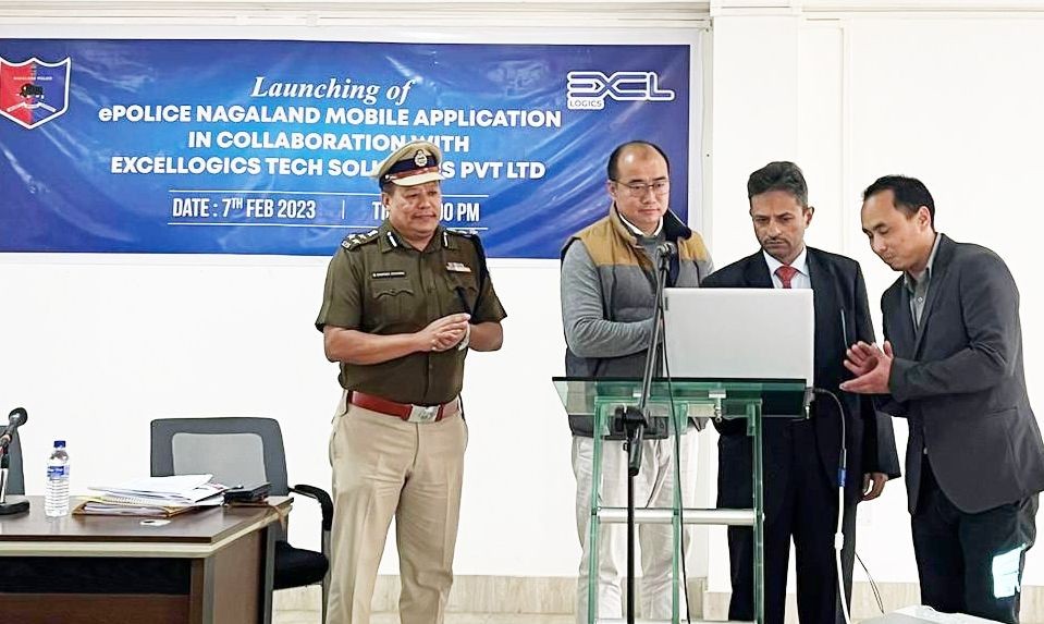 ePolice Nagaland mobile app aimed to help police in maintaining digital records related to cases such as non-FIRs, non-bailable warrants, seizures, arms deposited and arrests made was launched by Rupin Sharma, DGP Nagaland on February 7. (Morung Photo)