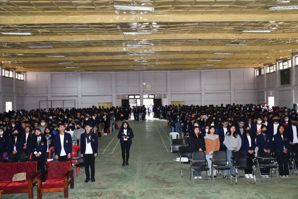 Students administered election pledge during awareness programme on young voters held in Kohima on February 23.