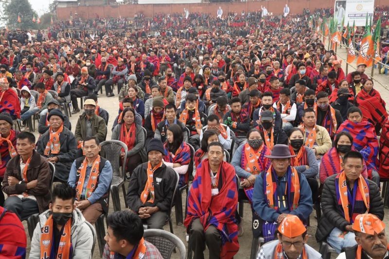 Public attending an election rally in Tuensang. (Morung Photo)