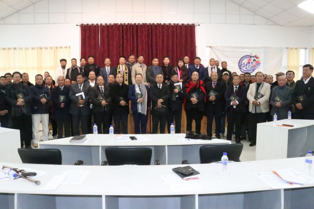 CCEM with other church leaders and candidates of various political parties at Pfutsero on February 9.