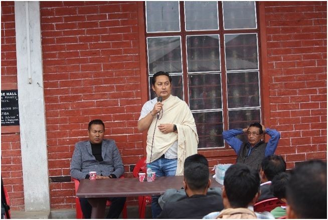 NDPP candidate from 22 Arkakong assembly constituency, Imnatiba held ‘consolidated meeting’ for the upcoming Nagaland Assembly election with party workers, youth wings, women organisations and village councils from Yaongyimsen, Unger and Akhoya on February 23. (Photo Courtesy: NDPP 22 Arkakong AC)