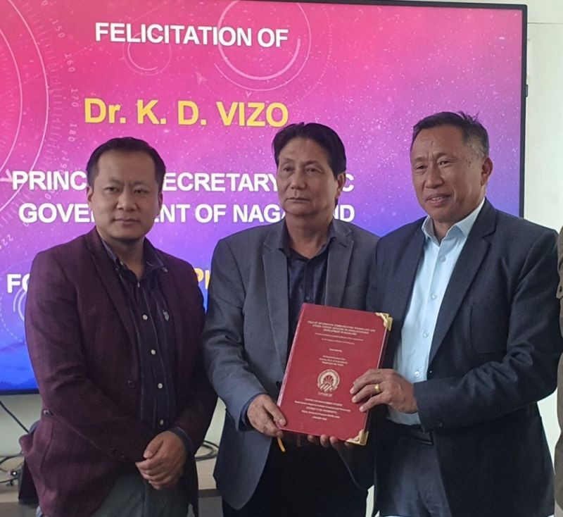 Principal Secretary to Government of Nagaland, K D Vizo and other officials during the programme on March 17.