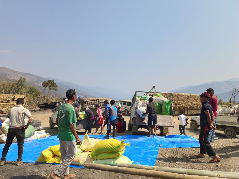 In response to the appeal for the fire ravaged Naga village of Solo/Chiu under Lahe Township in the Naga Self Administered Zone, Myanmar on February 2, Global Naga Forum carried out a relief mission to help the villagers.