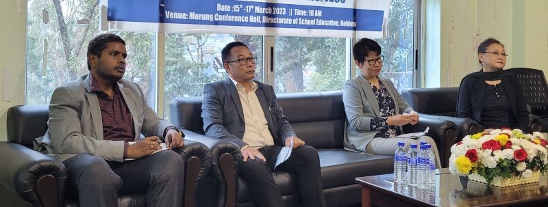 Kevileno Angami and others during the inaugural session of 3 days In-House training for newly promoted AHMs/JEOs in Kohima on March 15. (Morung Photo)