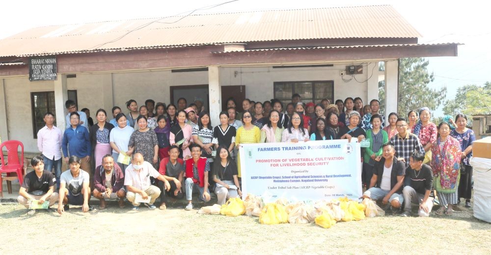 Participants and resource persons during the training programme at Sutemi village on March 8.