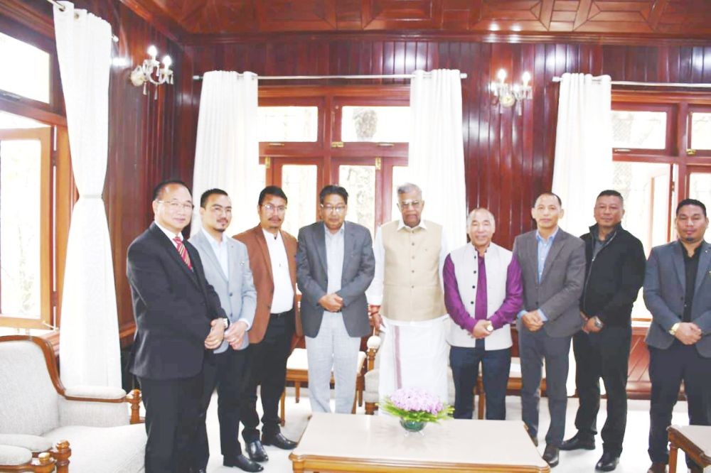 Delegation of High Court Bar Association, Kohima with Nagaland Governor La Ganesan in Kohima on March 18.