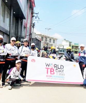 Participants of the cycle rally to mark World TB Day on March 24 in Kohima.