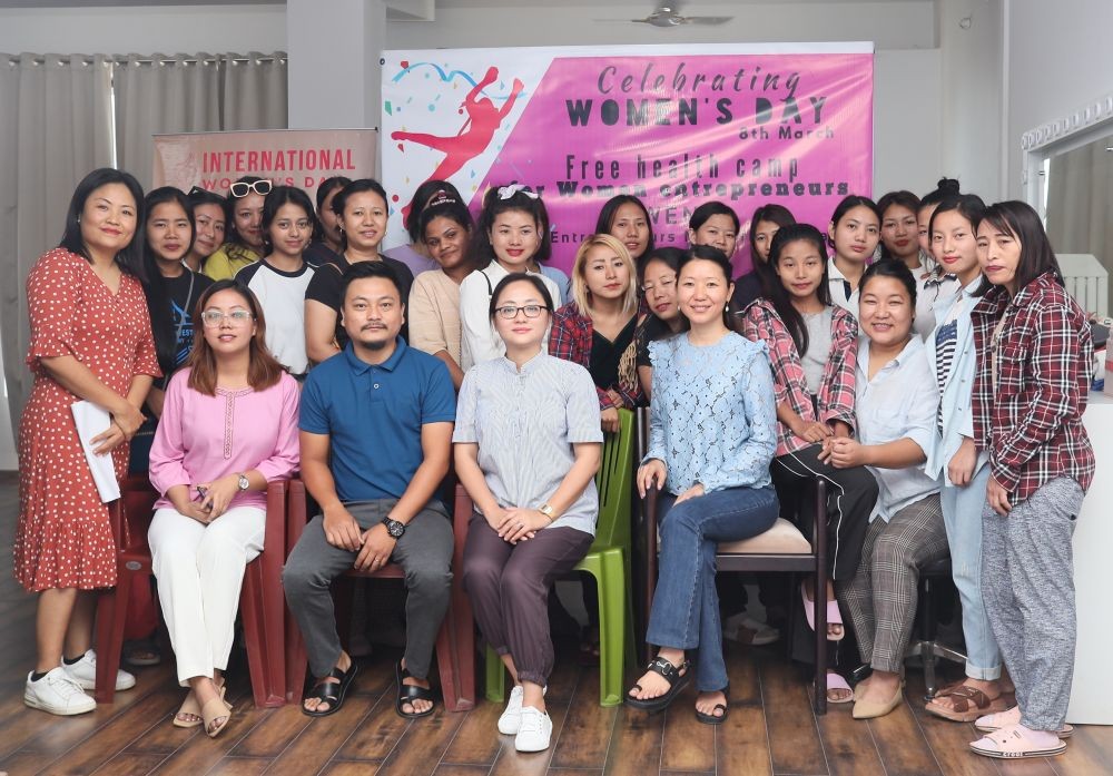 The You & Health team, WENN team, and others during the health camp at Beauty Barn, Dimapur on March 8.