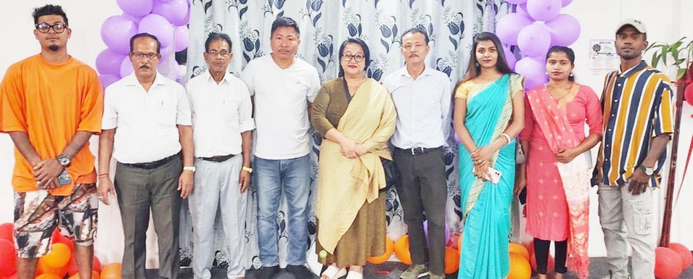 President of Chümoukedima Gorkha Women Society Parbati Gurung and others during the inauguration on March 12.