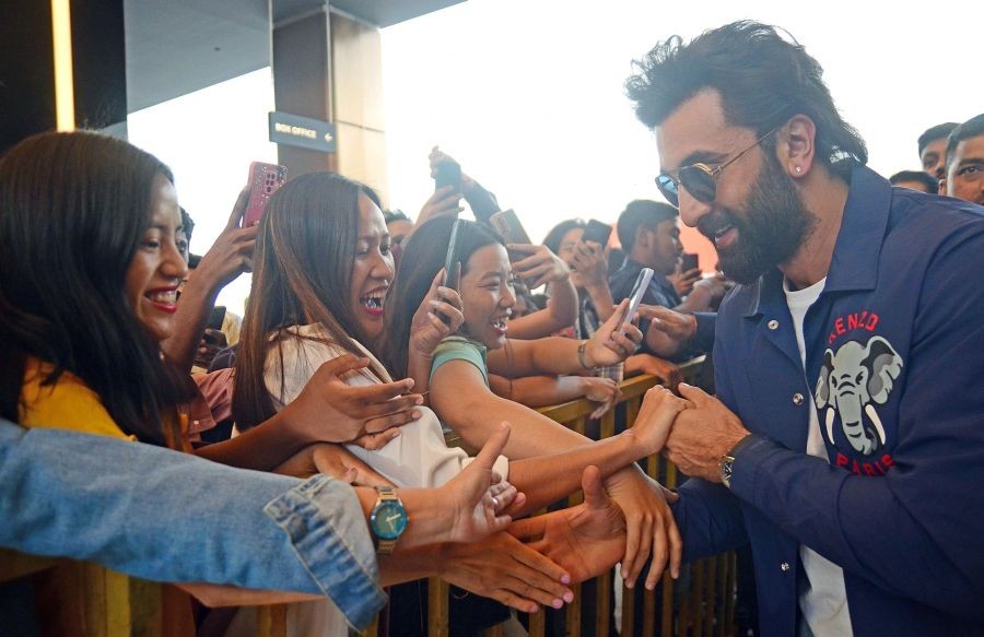 Bengaluru: Bollywood actor Ranbir Kapoor during the promotion of film 'Tu Jhoothi Main Makkaar',  in Bengaluru on Friday, March 03, 2023. (Photo: Dhananjay Yadav/IANS)