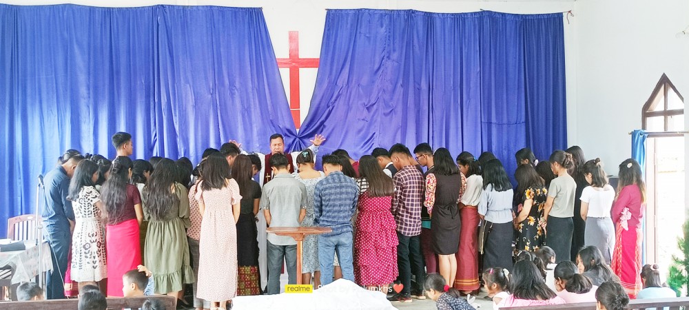 Altogether 47 students responded to the called the Kuki Christian Church Jalukie town ‘Blessings Prayer’ for HSLC, Class 11 Promotion Exam & HSSLC Examinee at Kuki Christian Church, Jalukie town on March 5.