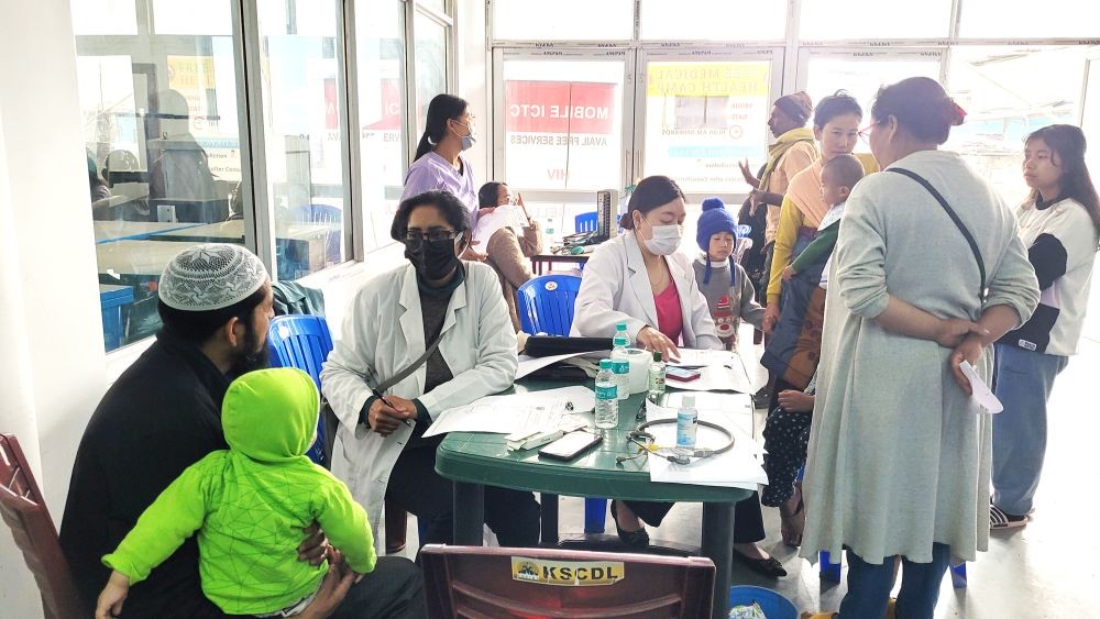 Street vendors at the health camp in Kohima on March 18. (Morung Photo)