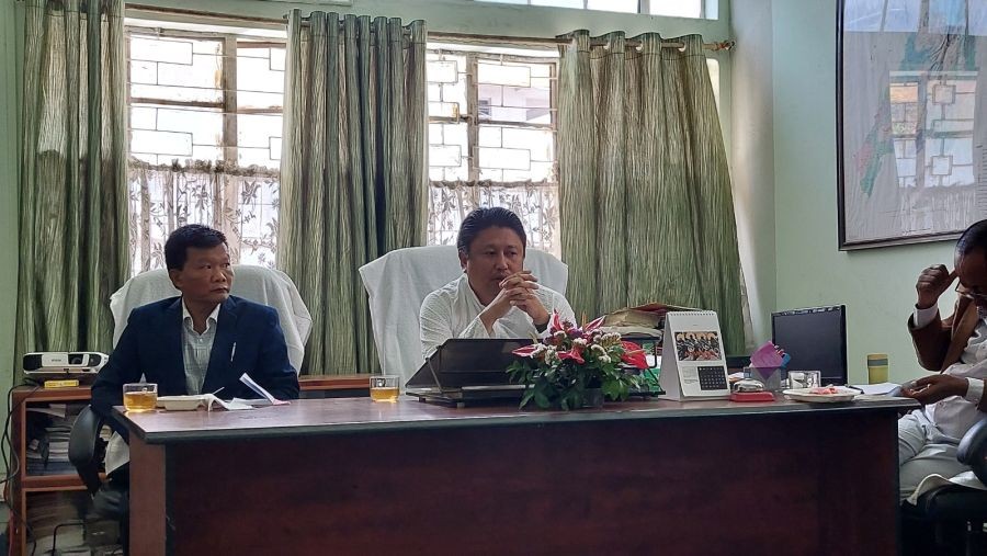 Minister for PHED and Cooperation, Jacob Zhimomi held a meeting with the Cooperation Department at the Registrar of Cooperative Societies office in Kohima on April 12.