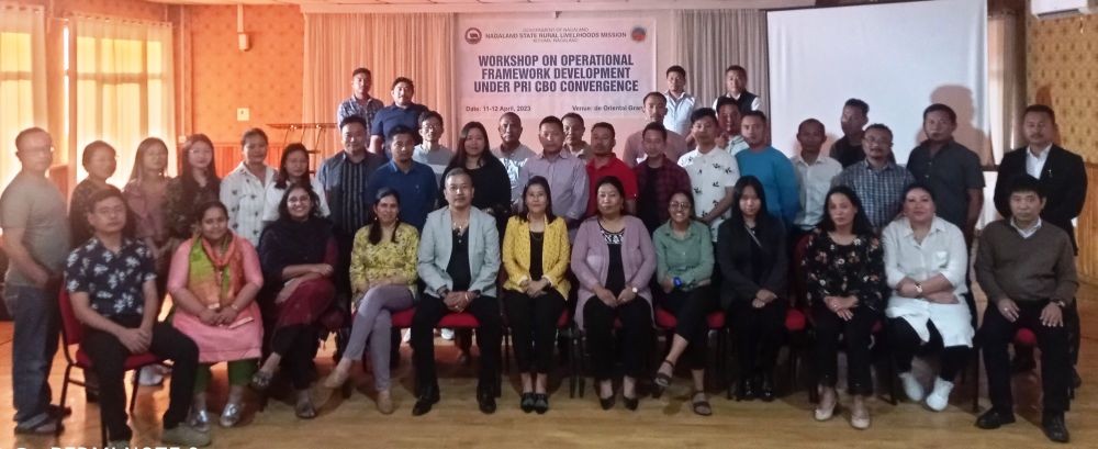 Imtimenla, MD NSRLM with officials from NMMU, MoRD line departments, NSRLM and NRO officials during conclusion of workshop at Hotel de Oriental Grand, Kohima.