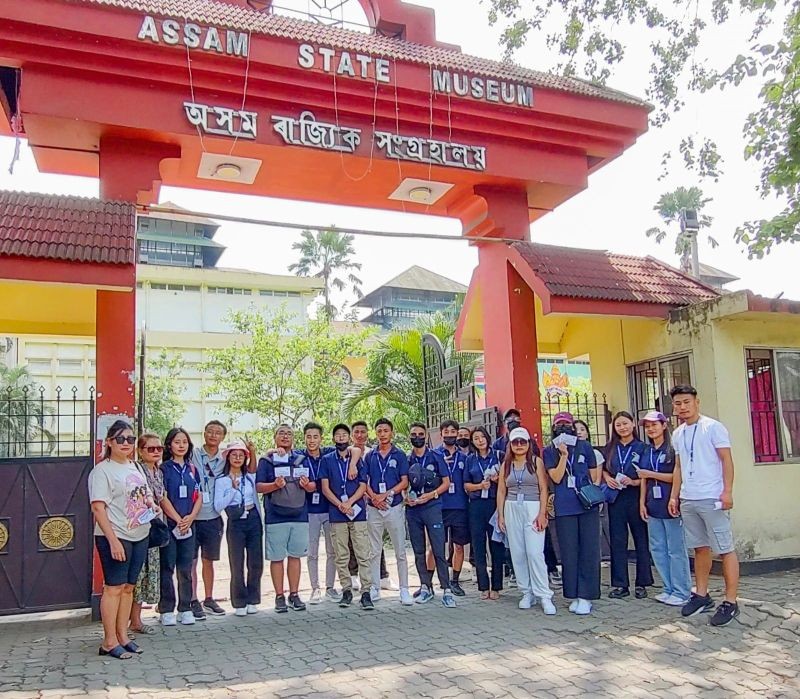 SJU students of history department along with their assistant professors during the field trip to Guwahati. 