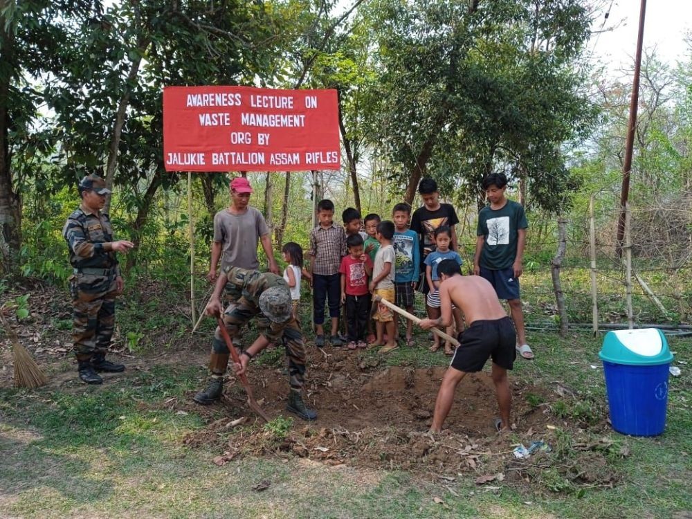 AR personnel along with community members conducting Earth Day activities in Peren on April 22.