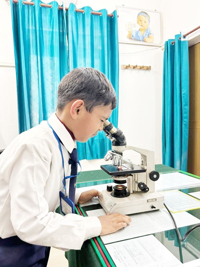 A student during the Unit Hospital visit for school children and teachers on organised by  Assam Rifles Battalion under the aegis of HQ IGAR (N) at Jalukie on April 7.