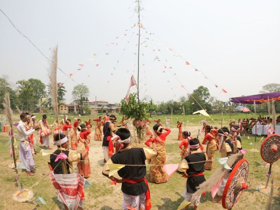 NERIM Challenge Academy, Mangaldai celebrated Pre Rongali Bihu on April 12. Students, Bihu groups and craftsmen from in and around Mangaldai participated in the event. It was also attended by principals and teachers from various schools. The event witnessed traditional songs, dance and games along with authentic Bihu food. Further, an exhibition hall was also put up for exhibition and sale of traditional Assamese food and handicrafts.