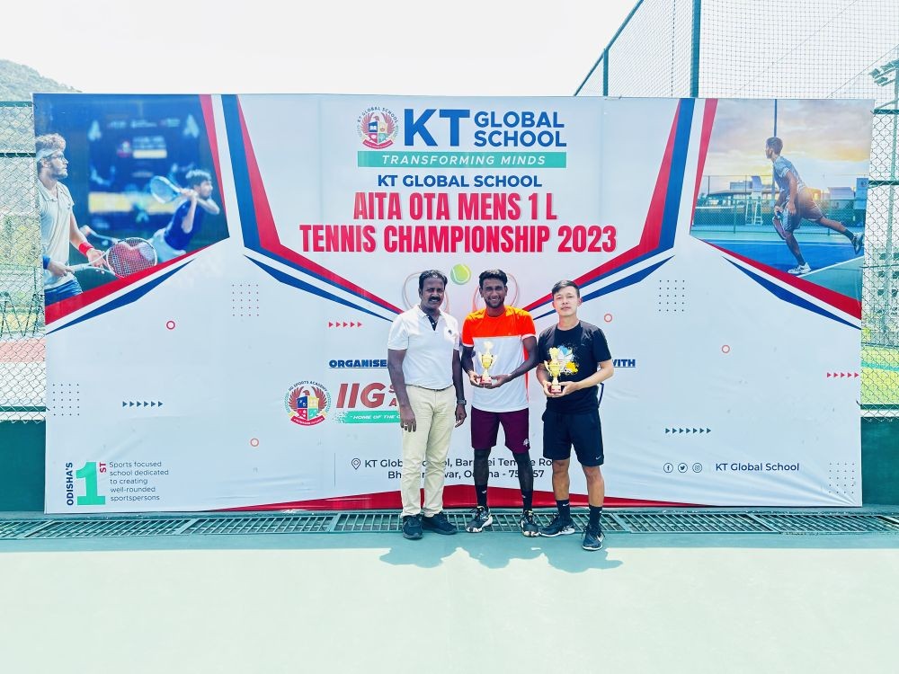 Vilasier Khate and Fardeen Mohammad won the Men’s Doubles title at the recently concluded AITA 1L Bhubaneswar. Vilasier and Fardeen won 6-4, 6-1 against Arun Nava and Deep Munin in the finals. (Photo Courtesy: Nagaland Lawn Tennis Association)