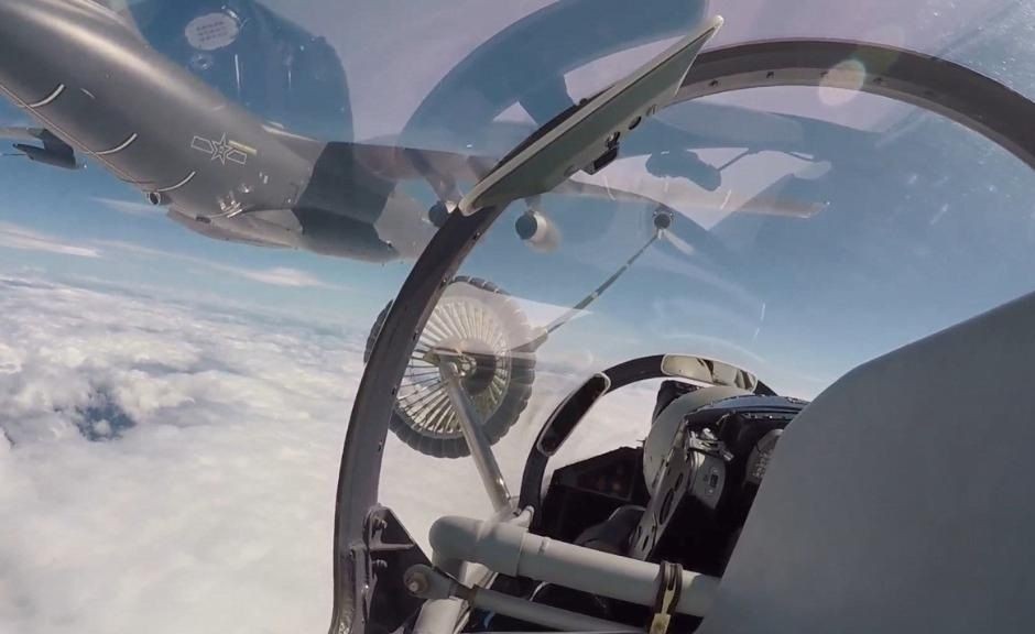Video screenshot shows warplane aerial refueling as the air force and naval aviation corps of the Eastern Theater Command of the Chinese People's Liberation Army (PLA) fly warplanes to conduct operations around the Taiwan Island, Aug. 4, 2022. The Eastern Theater Command on Thursday conducted joint combat exercises and training around the Taiwan Island on an unprecedented scale. (Xinhua/IANS)