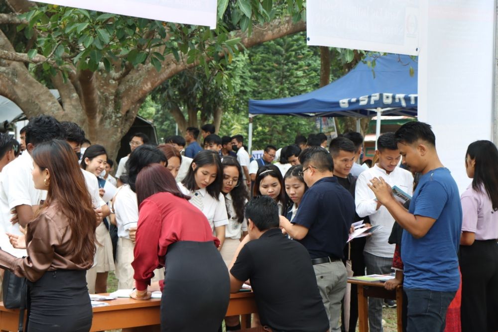 Career fair organised by Career Guidance Cell and Young Indians (Yi) of Patkai Christian College (Autonomous) at Bundrock Chapel.