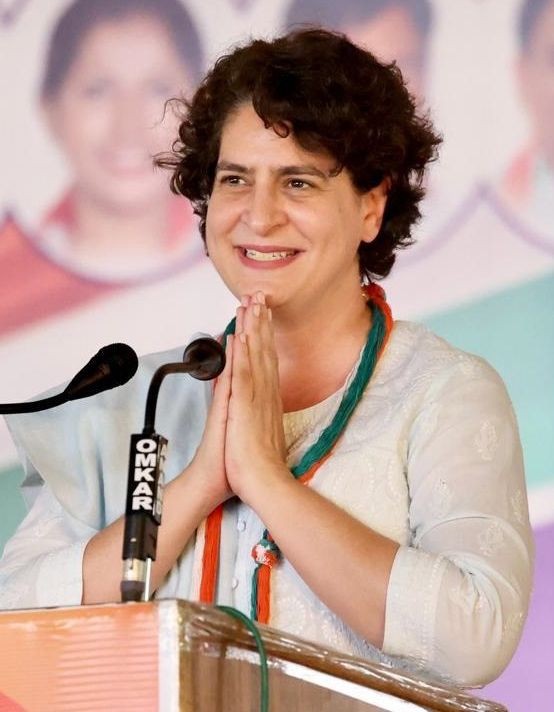 Bengaluru: Mysore: AICC General Secretary Priyanka Gandhi Vadra addresses during a public meeting ahead of the Karnataka Assembly elections 2023, in Mysore district, on Tuesday, April 25, 2023. (Photo:Dhananjay Yadav/IANS)