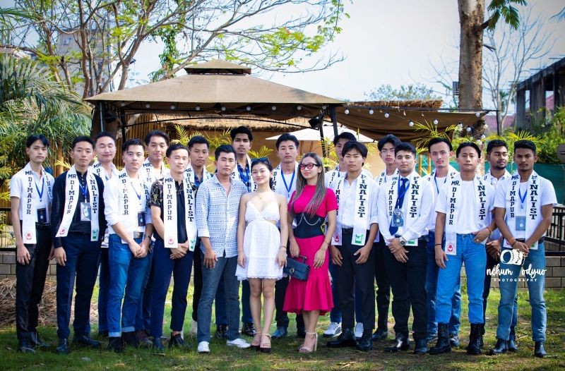 The 17 finalists of Mister Dimapur Season 3 with event partners.