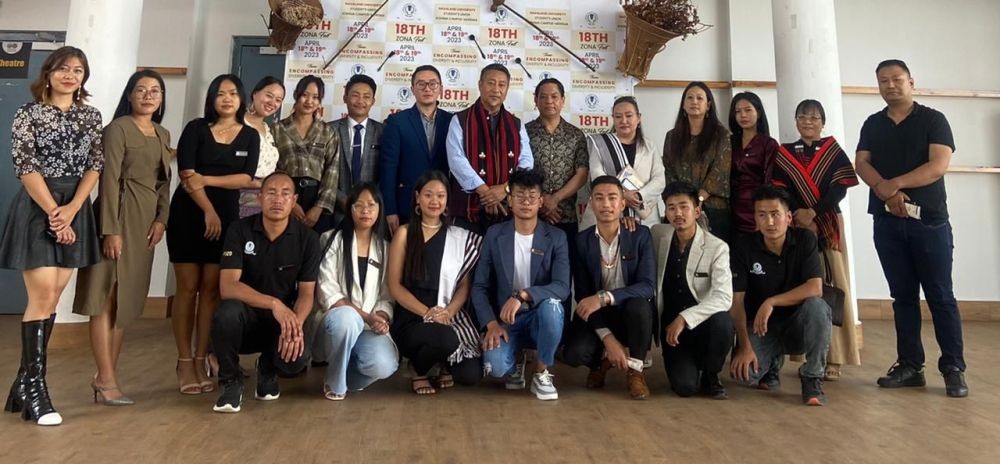 MLA Dr Rhütso with leaders of NUSU Kohima campus on April 18.