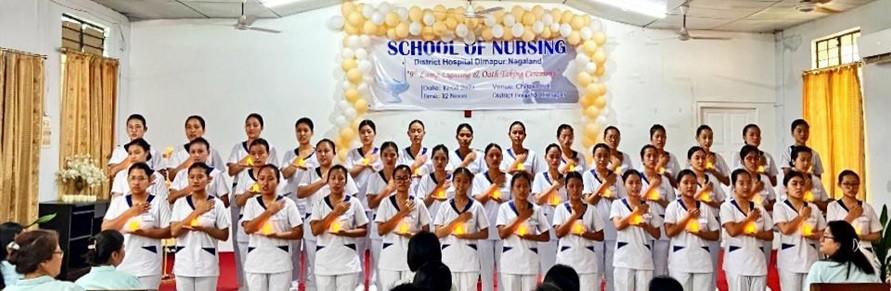 School of Nursing District Hospital Dimapur conducted its 9th lamp lighting and oath taking ceremony on April 12.