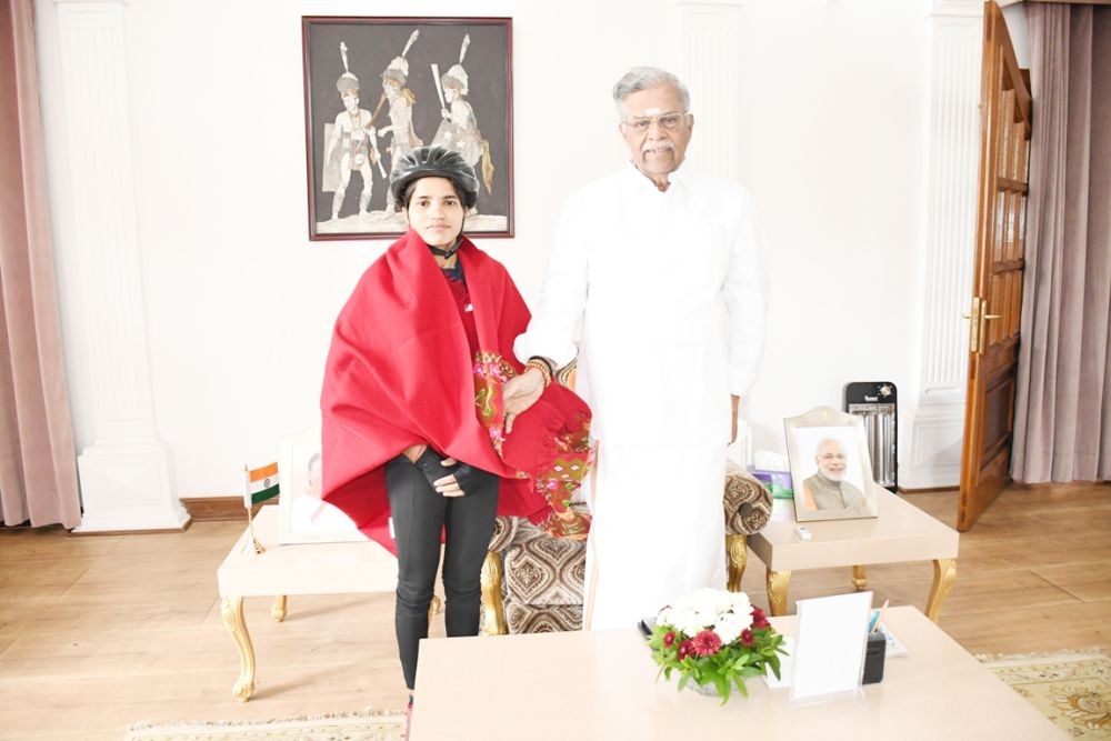 Aasha Malviya with La Ganesan, Governor of Nagaland in Kohima on May 13.